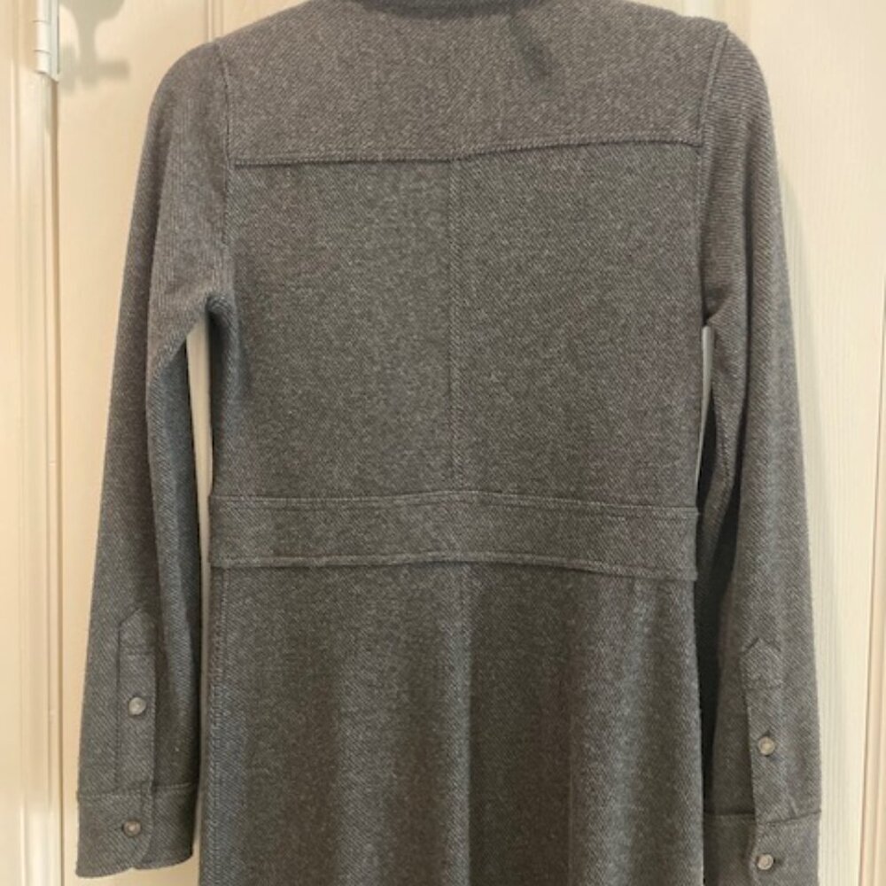 Faherty Legend Heathered Black Twill Sweater Dress XXS - Picture 5 of 9